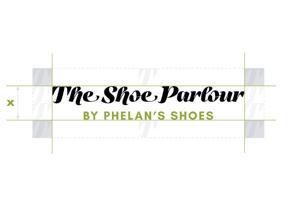 The Shoe Parlour clear space and spacing guide